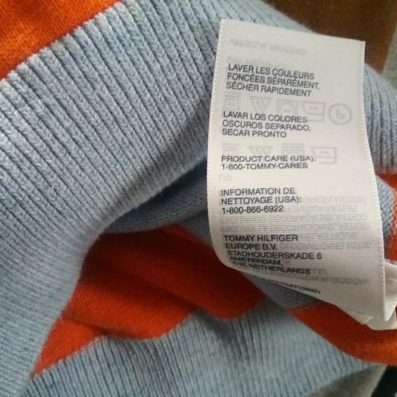 Tommy Hilfiger Stripe V Neck Sweater - Picture 7 of 7
